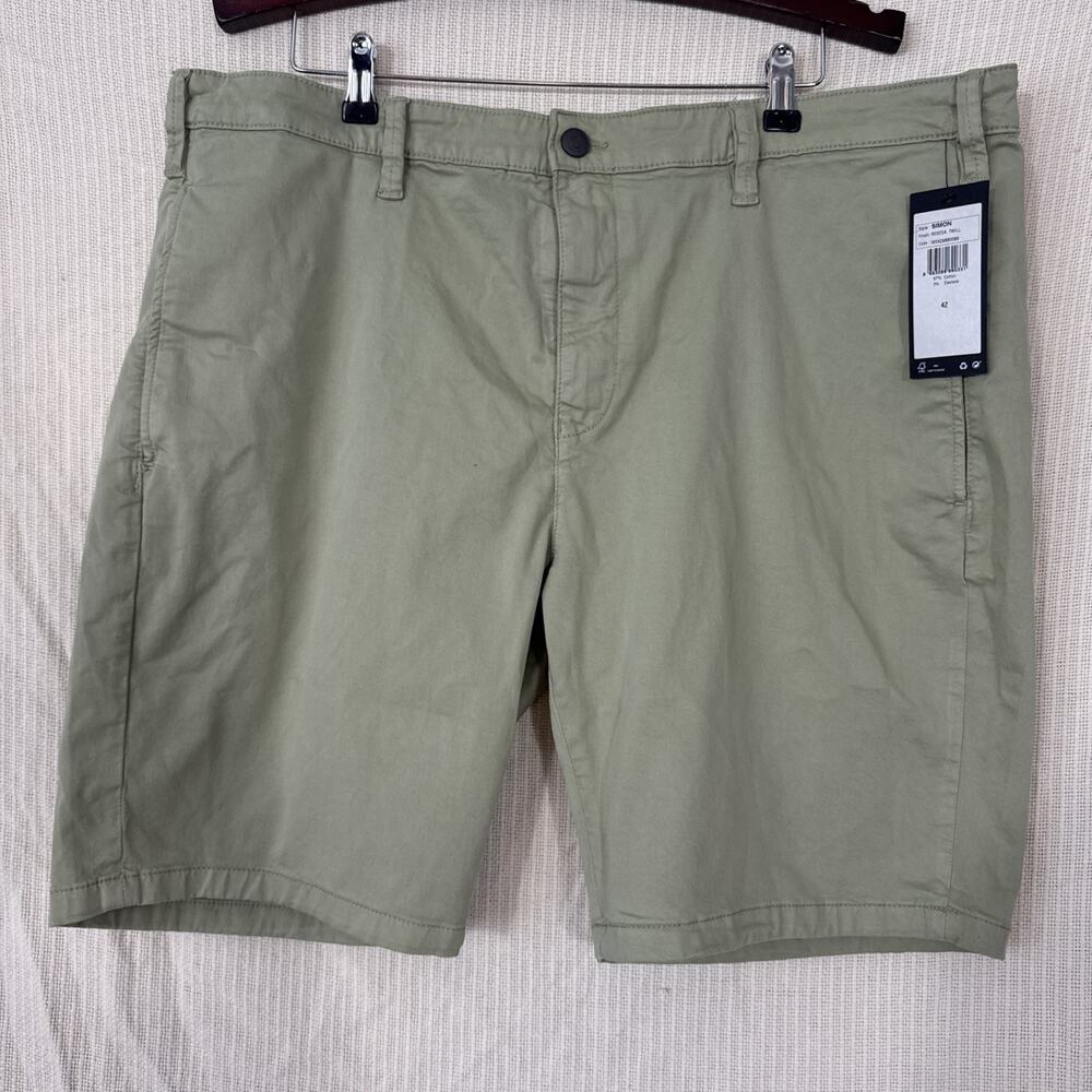 Mavi Simon Chino Shorts Men 42 Sage Stretch Twill Casual Golf Preppy Resort Wear